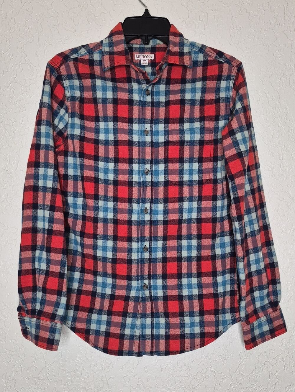 Merona Multicolored Plaid Shirt Size S